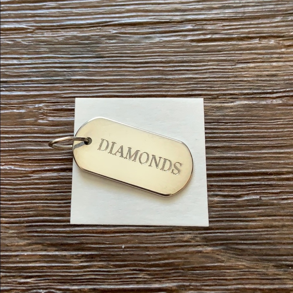 Stella & Dot ID Tag “DIAMONDS” - sterling silver